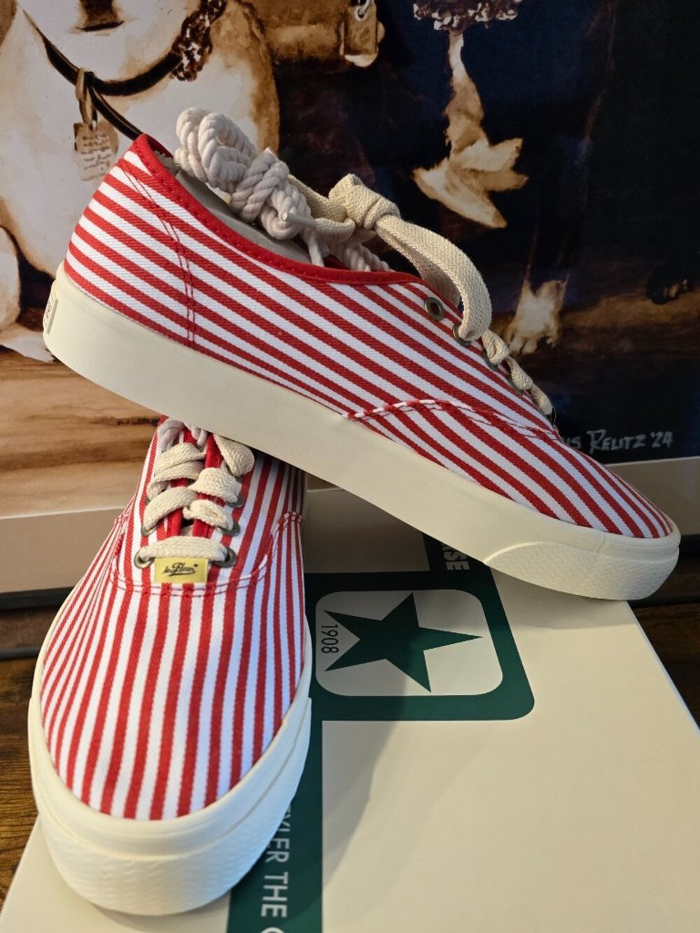 Converse x Golf Le Fleur Naut-1 Low Ox Red Stripe Men’s Sz 10 Tyler The Creator